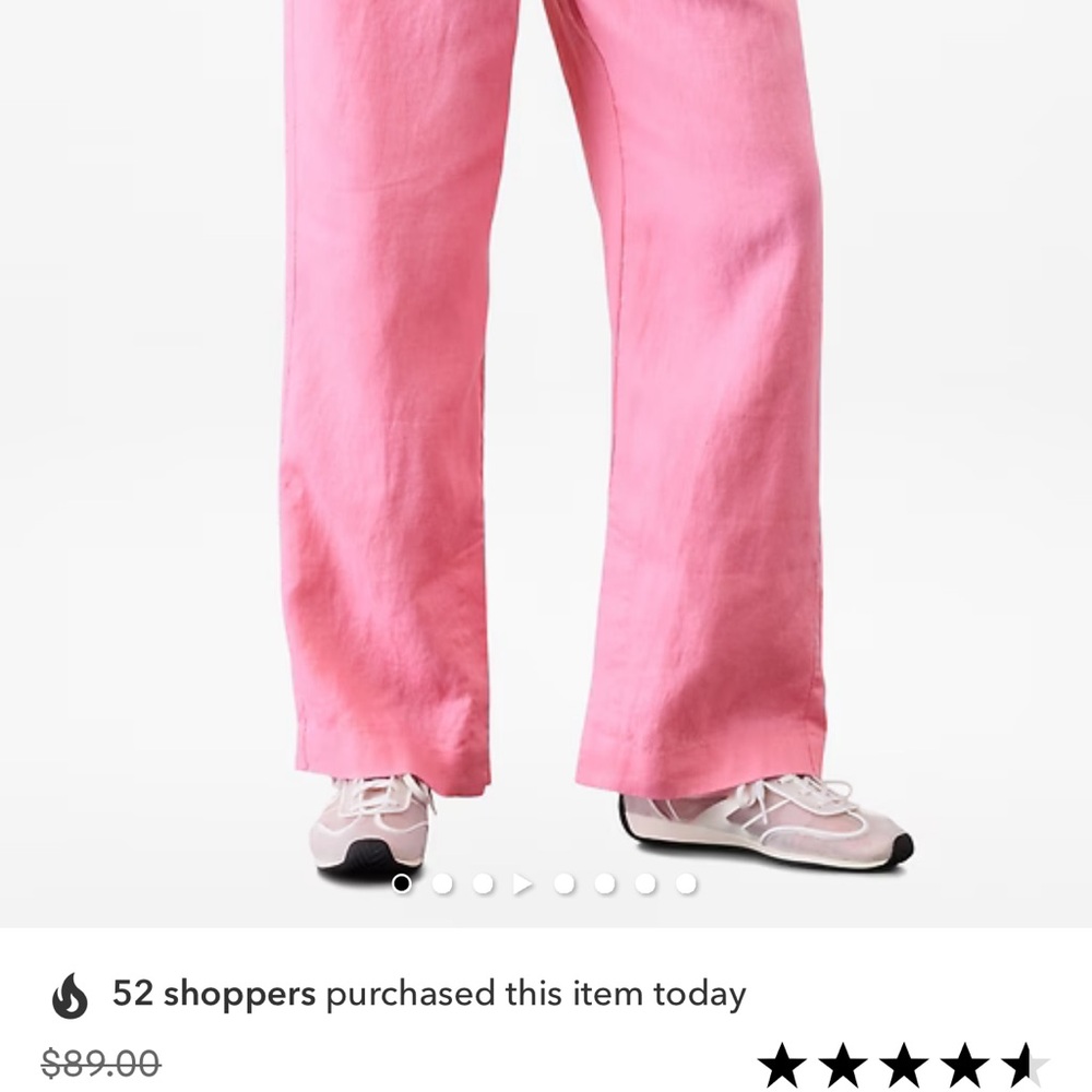 Like new size XXS Hot Pink Athleta Retreat Linen High Rise Pants